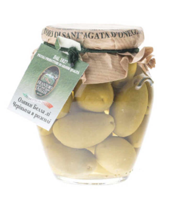 Оливки Frantoio di Sant'Agata Белла ді Черіньола в розсолі 290г